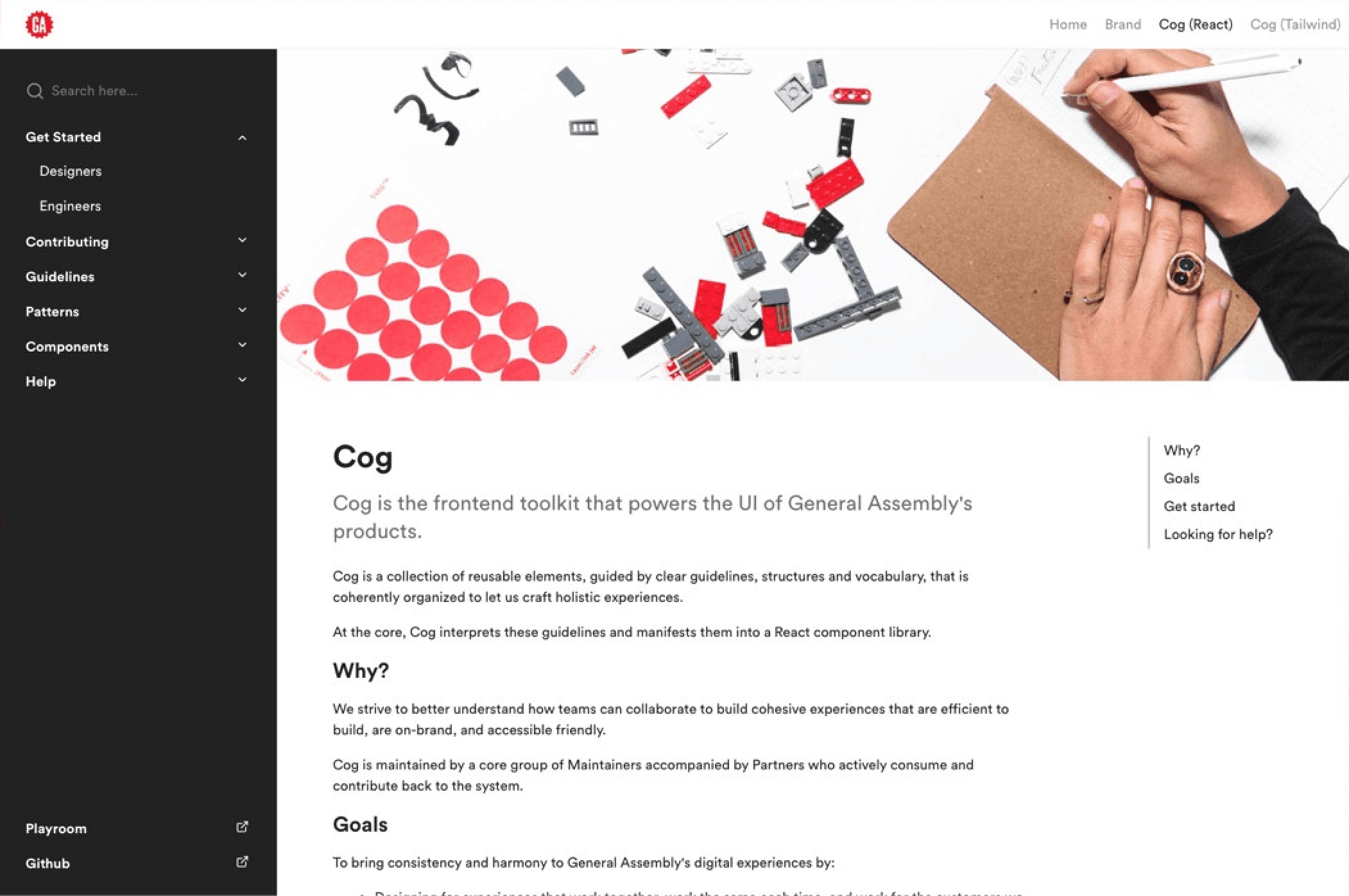 Cog intro page