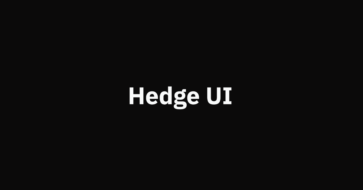 Hedge UI